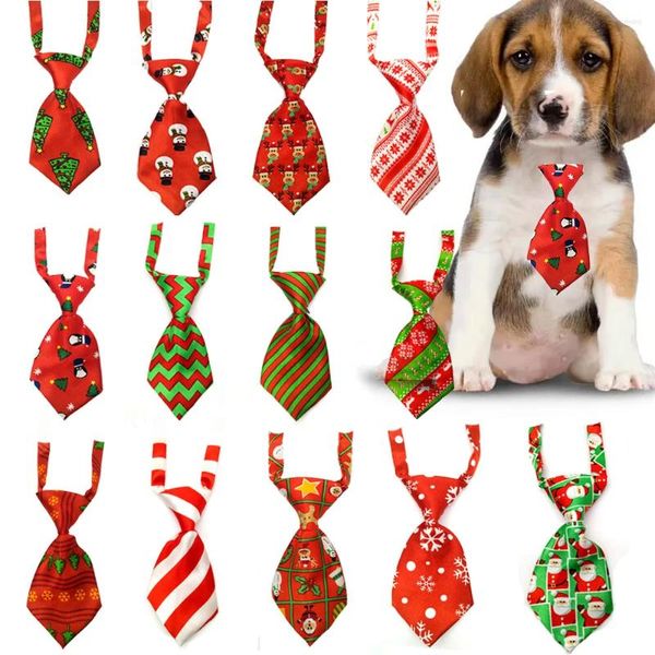 Abbigliamento per cani 30 pezzi di cravatta natalizia per cuccioli di papillon per animali domestici per piccoli accessori per la toelettatura Forniture per colletti regolabili