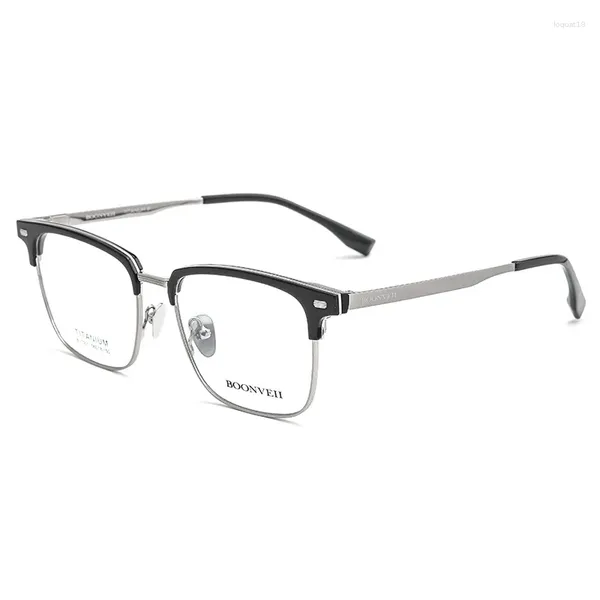 Sonnenbrillenrahmen aus reinem Titan, Myopie-Brillenrahmen für Herren, ultraleichtes Gesicht, Business-Anti-Blaulicht-Brille