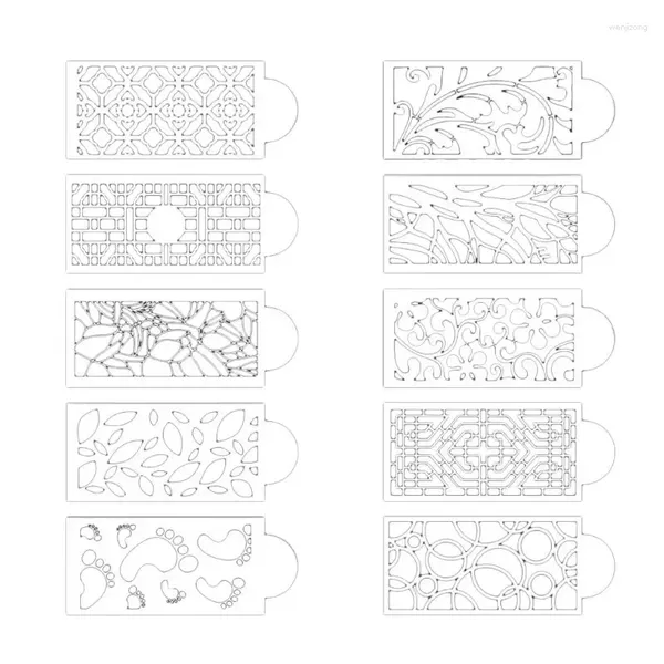 Moldes de cozimento 10 pcs bolo de casamento estêncil modelos de decoração presente para amante