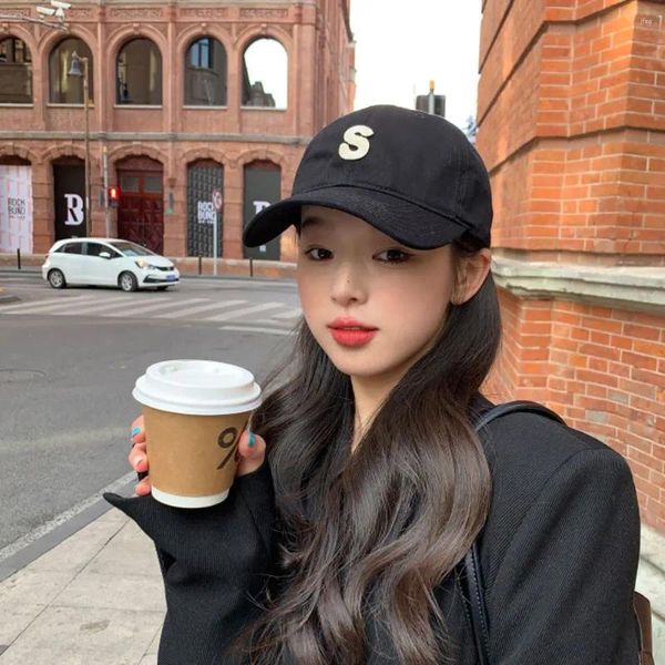 Top Caps Sport Dış Mekan Pamuk Ayarlanabilir Konforlu Nakış Beyzbol Kapağı Kore tarzı Kadın Şapka Mektubu
