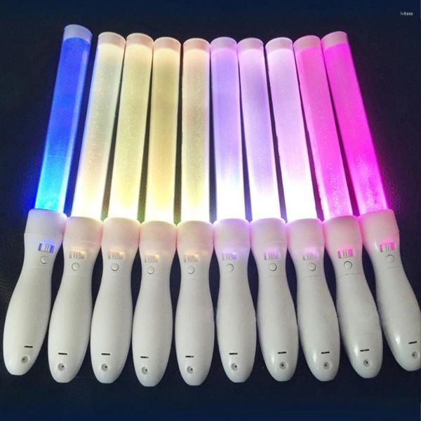 Decoração de festa LED Glow Sticks 2 modos de iluminação piscando favores para concerto festival casamento