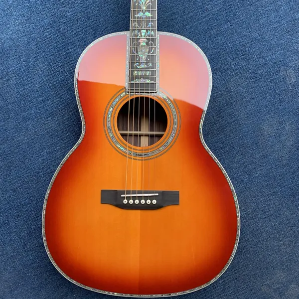 Акустическая гитара 40/41 дюймов, 6 струн, задняя боковая панель из розового дерева, накладка из черного дерева, поддержка настройки, бесплатная доставка