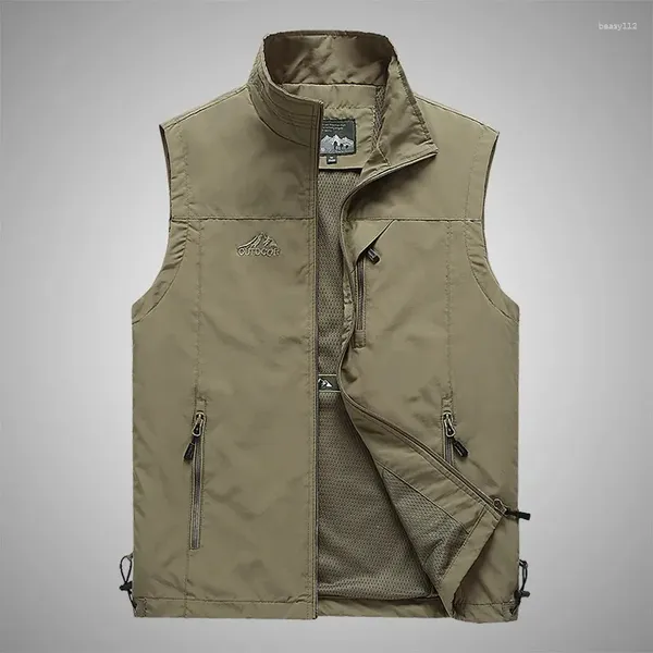 Gilet da uomo Gilet casual da uomo Giacca da uomo Moda Abbigliamento da lavoro Gilet senza maniche antivento