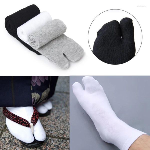 Мужские носки унисекс, японское кимоно, шлепанцы, сандалии с разрезом, носки с двумя пальцами, Harajuku, женские и мужские таби, ниндзя, гэта, хлопковые пальцы