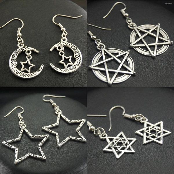 Dangle Küpeler 1 adet Wicca Charms Star Drop DIY Kadınlar İçin El Yapımı Takı