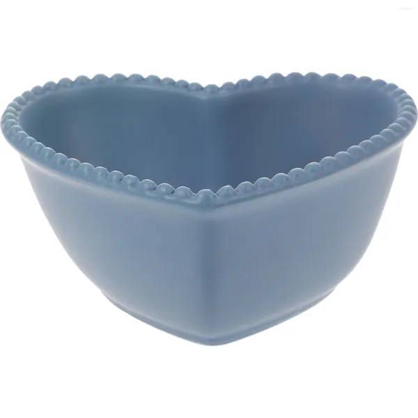 Set di stoviglie Unica ciotola in ceramica a forma di cuore Chic Insalata di frutta Dessert da servire per la cucina del ristorante di casa (Bianco)