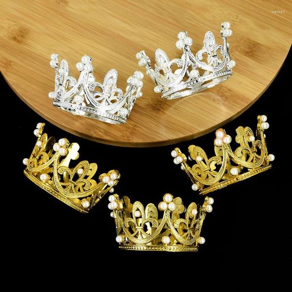 Party Supplies 1 Stück Mini Pearl Crown Cake Topper Kinder Mädchen Prinzessin Thema Hochzeit Verlobung Geburtstag Dekoration Babyparty