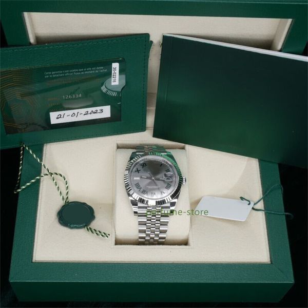 Relógio de luxo mundial da marca Melhor versão Datejust 41 Wimbledon 126334 relógio automático ETA Cal.3235 com 2 anos de garantia RELÓGIOS MENS