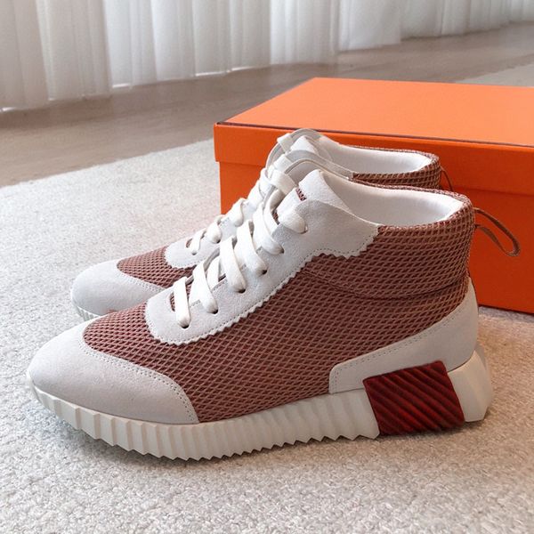 Primavera unisex alta superior tênis mulher sapatos rendas até malha de ar respirável sapatos plataforma plana casual tenis masculino