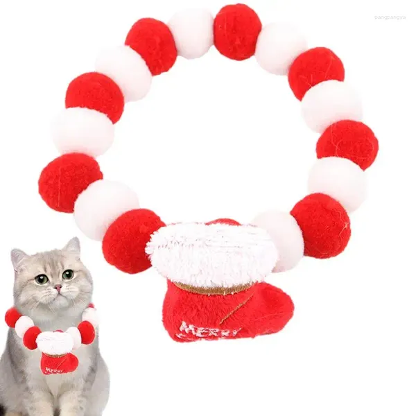 Coleiras de cachorro colar de natal decorativo elástico colar para e gato pet suprimentos vestuário diário andando jogando