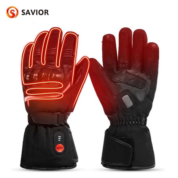 Salvatore Calore inverno inverno guanti riscaldati 7,4 V Sicuro all'aperto Sport Electric Waterproof Airple Aouffroofle EN13594 240124