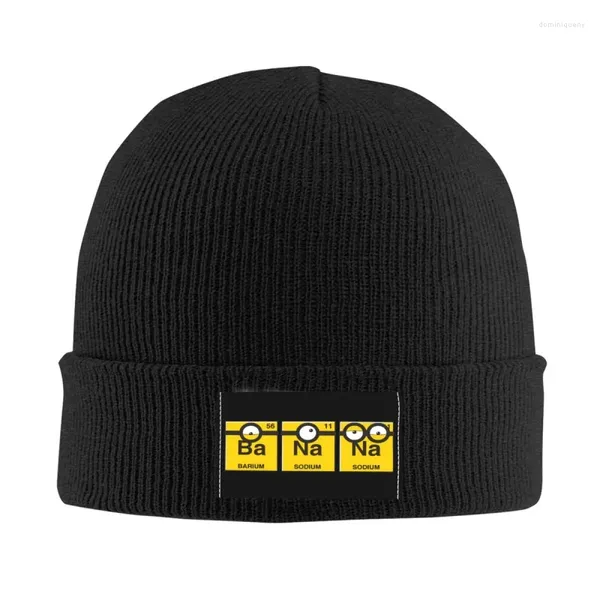 Berretti Minione Cartoon Bonnet Cappello Lavorato a maglia Uomo Donna Hip Hop Unisex Scienza Chimica Scherzi Berretti invernali caldi