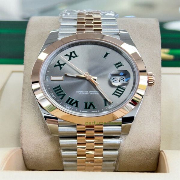 Relógio de luxo mundial da marca Melhor versão Datejust 41 Wimbledon 126301 relógio automático ETA Cal.3235 com 2 anos de garantia RELÓGIOS MENS