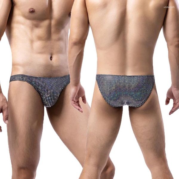 Mutande Da Uomo Slip Con Paillettes Lucidi A Vita Bassa Senza Soluzione Di Continuità Biancheria Intima Traspirante Slip Homme Gay Perizoma Ropa Interior Hombre Sissy