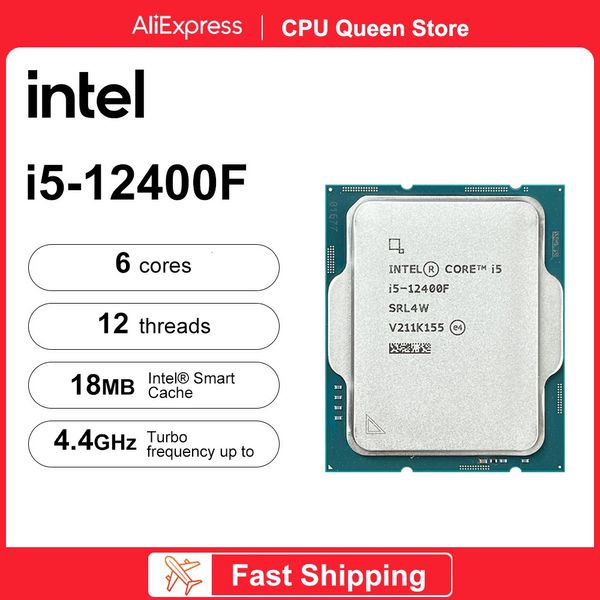 Processador Intel Core i512400F 12th 440GHz 6 12 Thread CPU 10NM L318M LGA1700 Suporte para jogos Chipset B660 240126