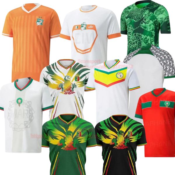 AFCON 2024 Mali Marokko Fußballtrikots Afrika Cup Senegal MANE Elfenbeinküste Hakimi SAISS Fußballtrikots Cameroun Ziyech KOUYATE Algerien Fußballtrikot