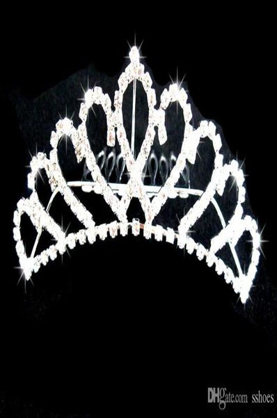 Роскошные хрустальные свадебные украшения со стразами Корона Расческа для волос Принцесса Хрустальные диадемы Аксессуары для волос для невесты Женщины Свадебная вечеринка Je8249200