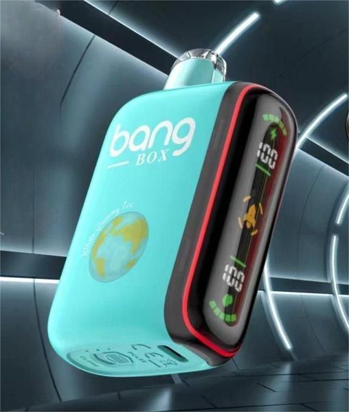 Bang Box 9000 затяжек в импульсном режиме и Bang Box 18000 затяжек в обычном режиме Одноразовый вейп 28 мл с предварительной загрузкой 650 мАч Перезаряжаемый интеллектуальный дисплей затяжка 18k