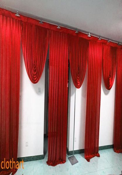 3M High6m Geniş Swags Düğün Stilist Tasarımları Zemin Partisi Perde Drapes Kutlama Sahnesi Performans Arka Plan Backcloth DRA1330553