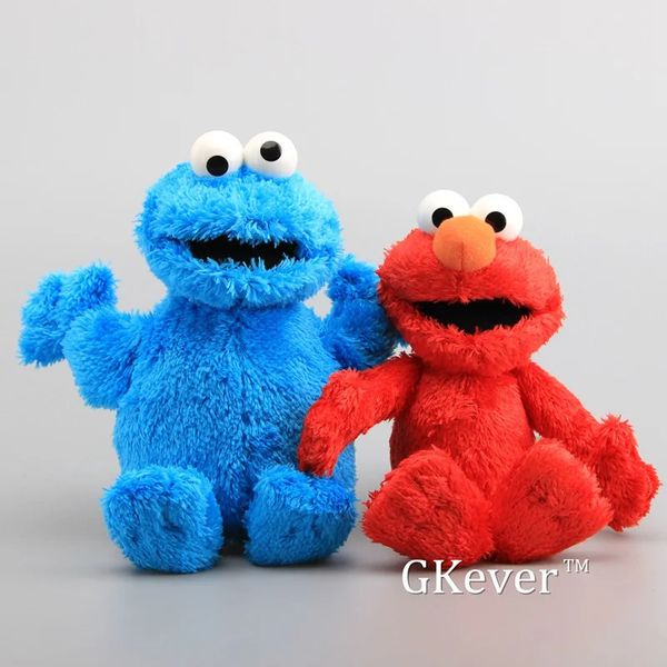 Hochwertiges Elmo-Krümelmonster mit Kunststoffaugen, weiches Plüschtier, Cartoon-flauschige Stoffpuppen, 923 cm, Kindergeschenk 240118