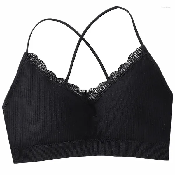 Completo da yoga Reggiseno sportivo filettato senza cuciture Top fitness da donna per coppe da corsa Palestra Crop Push Up Intimo sexy donna