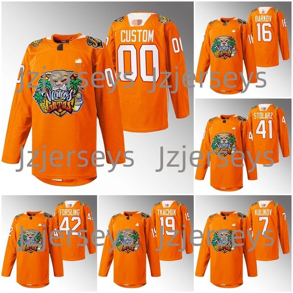 Matthew Tkachuk Florida Hockey Jersey Panther 2024 Vamos Gatos Orange Jersey Personalizado Sam Reinhart Bennett Aleksander Barkov Carter Verhaeghe Sergei Bobrovsky