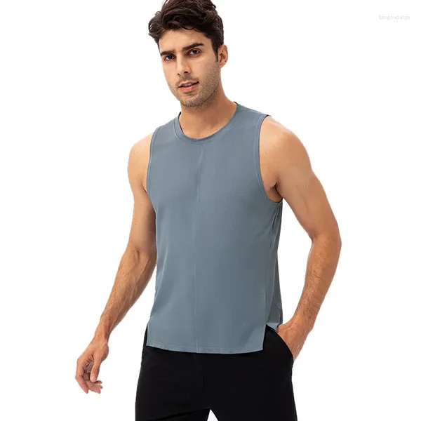 Regatas masculinas verão musculação sem mangas roupas de treinamento de fitness secagem rápida sólido basquete colete compressão singlets