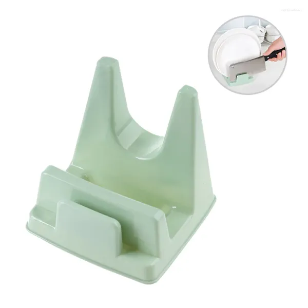 Utensili da cucina, 2 pezzi, in plastica, per pentole, coperchi, coperchi, supporto per mensola, rack, strumento da cucina (verde)