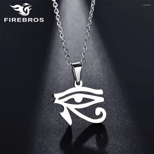 Anhänger Halsketten Firebros Frauen Männer Edelstahl Evil Eyes Of Horus Halskette Ägyptische Mythologie Schutz Amulett Schmuck Tropfen