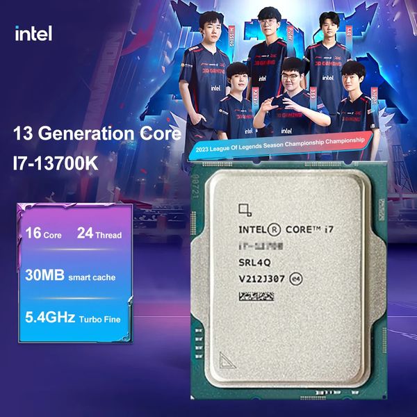 Processore CPU Intel Core i713700K i7 13700K 34 GHz 16Core 24Thread 10NM L330M 125W LGA 1700 Processore da gioco 240219