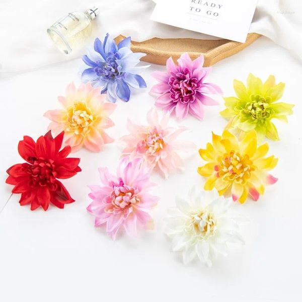 Dekorative Blumen 100PCS künstliche Jahr Weihnachtsdekoration für Zuhause Hochzeit Kranz Seide Gerbera Outdoor DIY Candy Box Kuchen Material