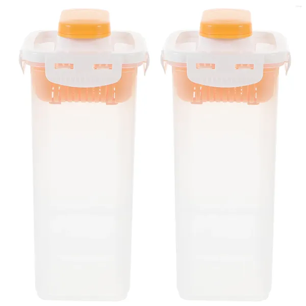 Bottiglie di stoccaggio 2 pezzi Scatola di detersivo per bucato Lozione multiuso Sub per contenitori Contenitori riutilizzabili in PP