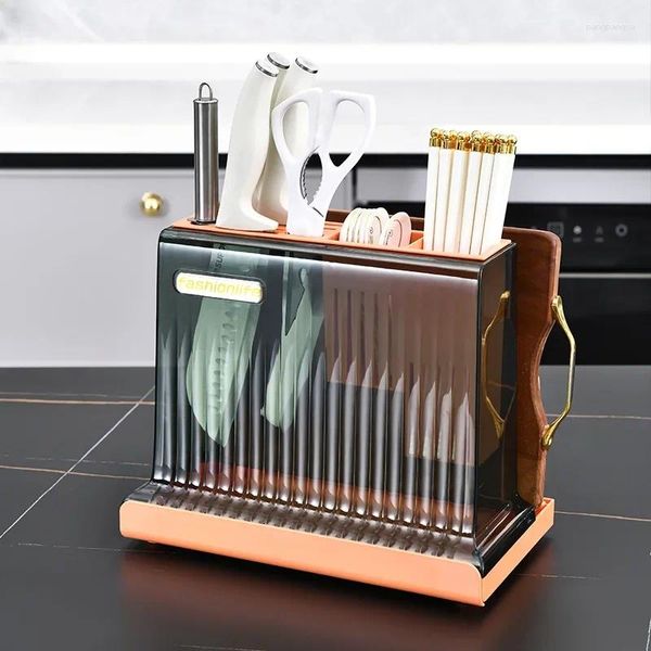 Küche Lagerung SH Aoliviya Zuocheng Fabrik Direktverkauf Licht Luxus Rack Essstäbchen Messer Hause Hacken B