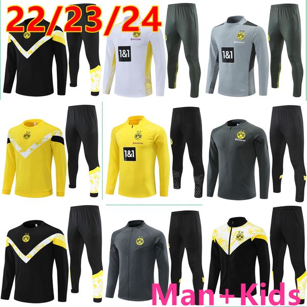 23 24 Çocuk ve Erkekler Dortmund Spor giyim Ceketleri Futbol Seti Reus Bellingham Eğitim Kıyafetleri Futbol Kısa Kollu Set Anketi 22/23/24 Erkek Spor Giyim