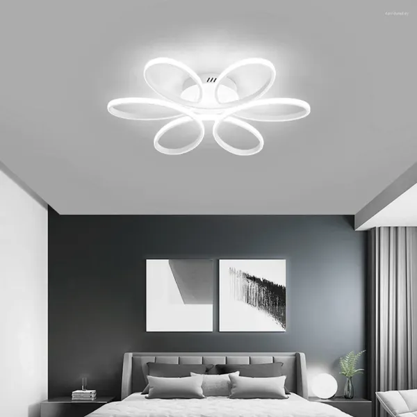 Plafoniere Lampada da incasso a tre colori LED a montaggio superficiale Design floreale super luminoso per soggiorno camera da letto