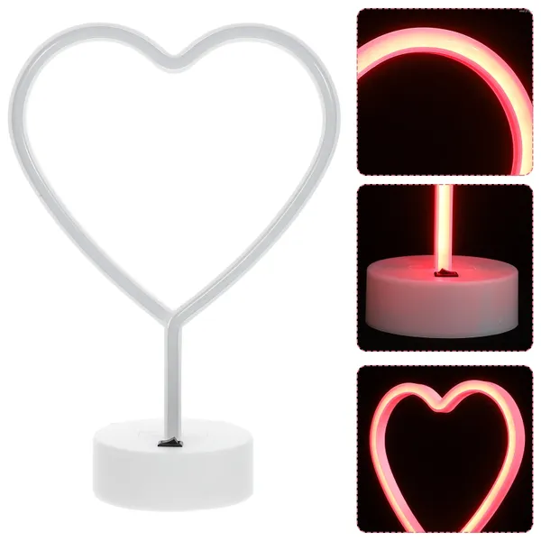 Luci notturne Amore Luce al neon Decorazioni di San Valentino per la camera da letto Segno Cuore Matrimonio