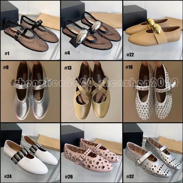 33 opções de qualidade premium de luxo feminino salto plano sapatos de balé único sandálias presentes para mulheres