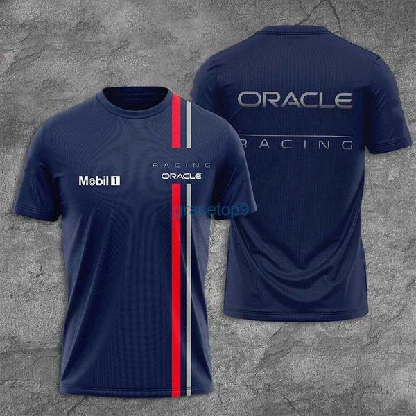 T-shirt da uomo Oracle F1 T-shirt da donna da uomo Rosso Animal 3d stampato Casual Sport Girocollo Top Ragazzi Traspirante Tuta ad asciugatura rapida Rc3s