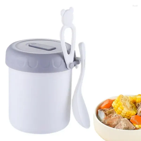 Wasserflaschen, Lebensmittelbehälter für Vakuum-Lunchbehälter, Edelstahl, 450 ml, tragbar, mikrowellengeeignet, auslaufsicher