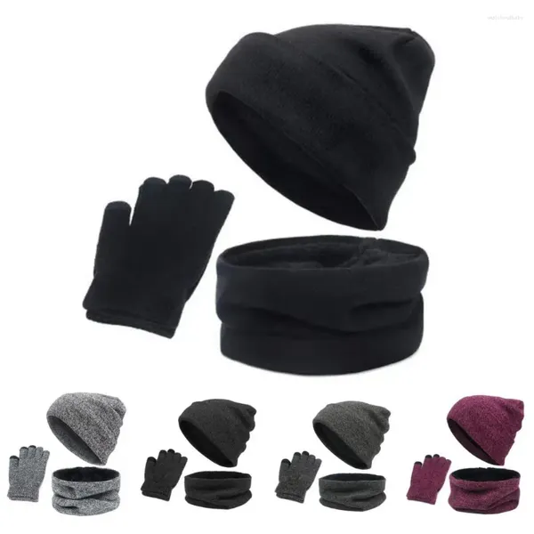 Береты, 1 комплект, модные супер мягкие эластичные вязаные шапки без полей, шапка, шарф, перчатки для покупок, унисекс