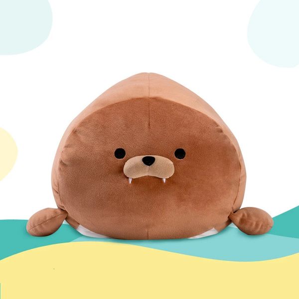 Chubby Seal Plush Toys Sea Lion Stuffed Throw Travesseiro Soft Seal Plush Party Hold Travesseiro Bebê Dormindo Travesseiro Presentes Para Crianças 240118