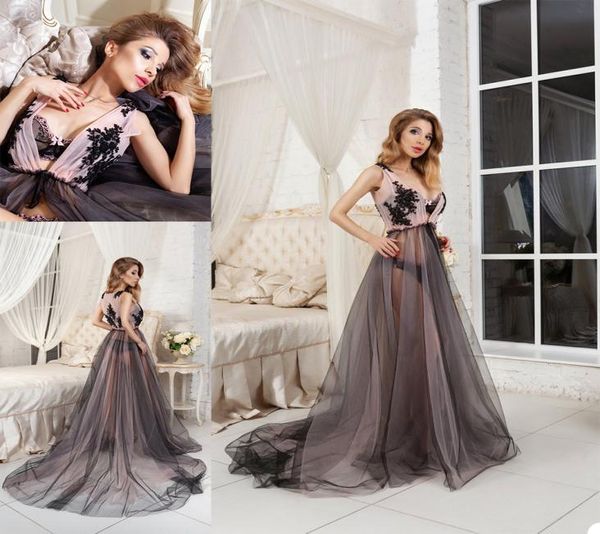 Indumenti da notte da sposa Su misura Accappatoio di colore a contrasto Abito da notte da donna Illusione sexy Pigiama da donna di design Femme Lingerie4065846