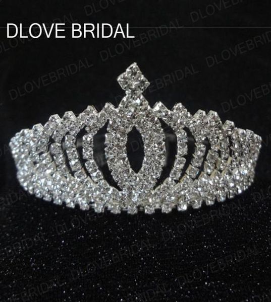 Tiara con corona di cristallo vintage con pettine Accessori per capelli da sposa di alta qualità per matrimoni Quinceanera Diademi Corone Pageant Rhineston1520119