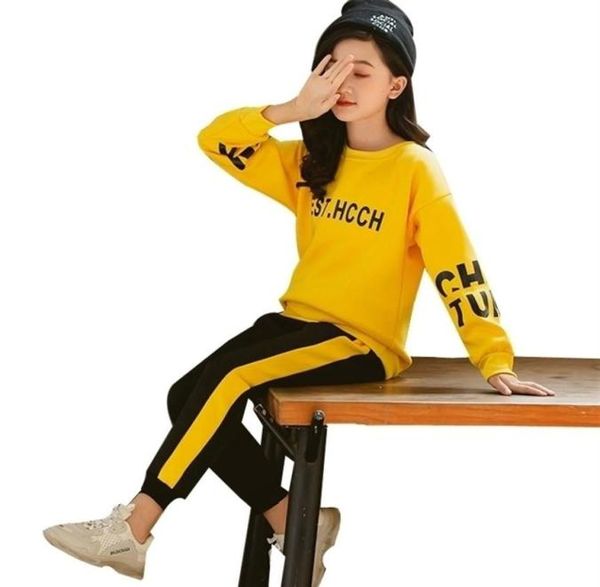 Mädchen Kleidung 2020 Herbst Frühling Langarm Shirts Hosen Anzüge Kinder Kleidung Teen Kinder Kleidung Sets 5 6 7 8 9 10 12 jahre Y208012915