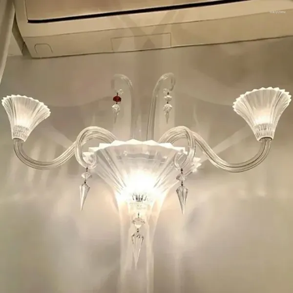 Lampade da parete Lampada moderna Specchio di cristallo Luce frontale Luci per trucco da bagno Camera da letto Soggiorno Applique Apparecchio di illuminazione