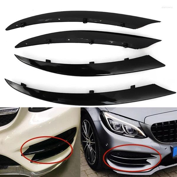 Accessori interni 4PCS Lampada fendinebbia anteriore Griglia Coperture adesivi per Mercedes Benz Classe C W205 C180/200/250/260/300 2024-2024 Auto