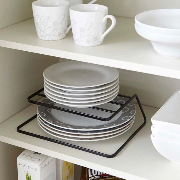 Кухонная полка для хранения посуды, 1 шт., 2-слойная полка для хранения посуды, шкаф-органайзер, держатель для чаши, полка для тарелки