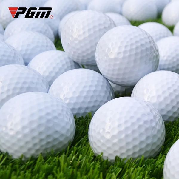 Großhandel 10 Stück PGM Doppelschicht-Golfbälle Golfschwung-Putting-Übungsball Weißer Standard-Rohling-Golfball Anpassbar 240129