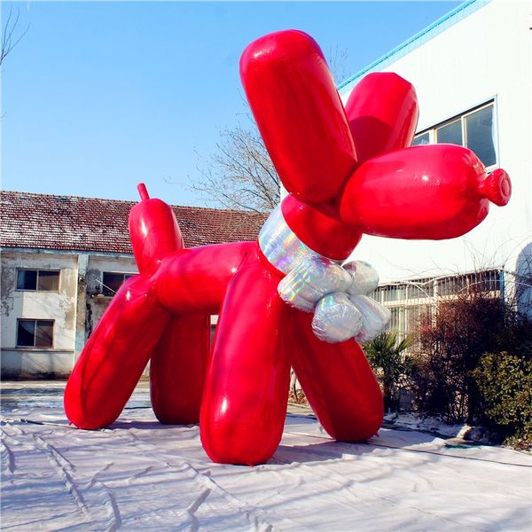 Atacado 6mh (20 pés) com ventilador fantasia arte inflável cachorro com tira e ventilador para decoração de tema de publicidade em shopping