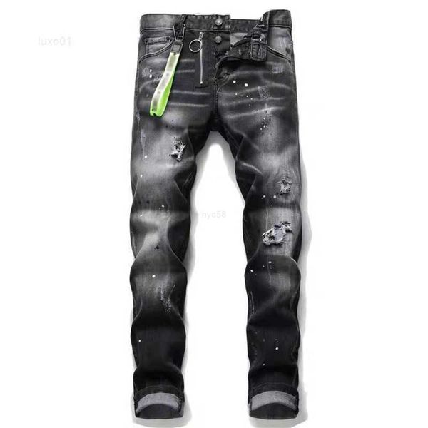 Jeans da uomo Jeans firmati Pantaloni da uomo in lino Jeans da uomo hip-hop Distressed Strappato Biker Slim Fit Denim da moto per uomo56dn